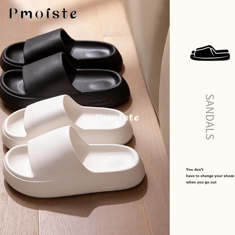 Simplicity Home Slippers Indoor Comfortable Platform Shoes Anti-slip Bathroom Slippers EVA Summer Lightweight Couple Shoes