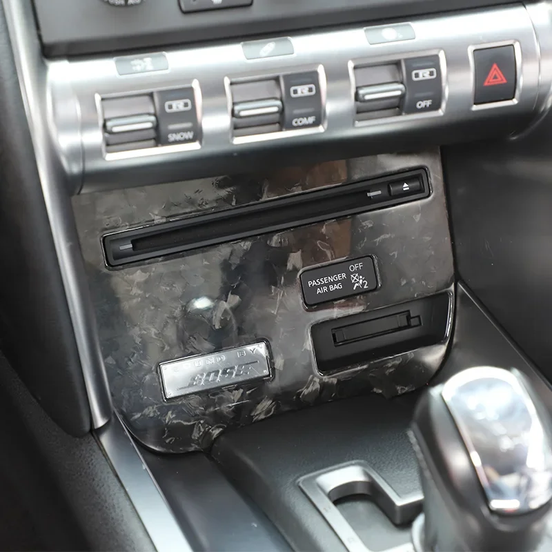 Для 08-16 Nissan GTR R35 Центральная рамка CD-панели отделка салона автомобиля аксессуары