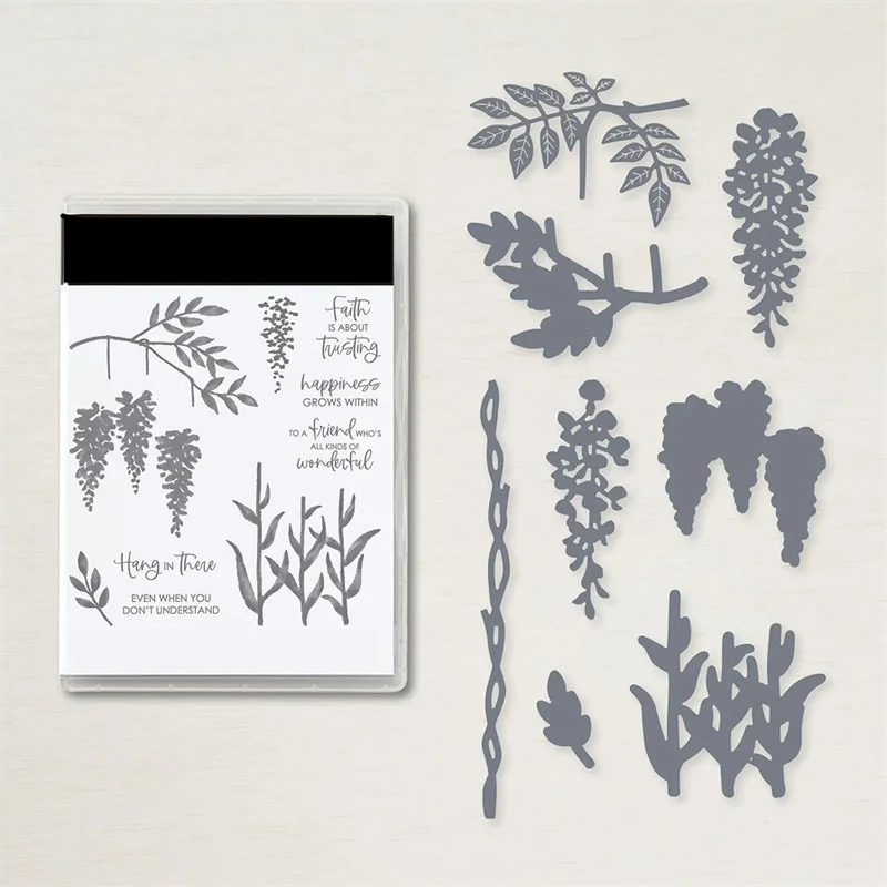 

Grape Clear Stamps And Metal Cutting Dies For Scrapbooking Material DIY Templates Crafts Stencils Decoration New Arrivals 2023