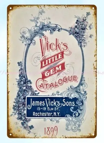 Домашний декор 1899 VICKS семена растений Каталог овощей металлический жестяной знак