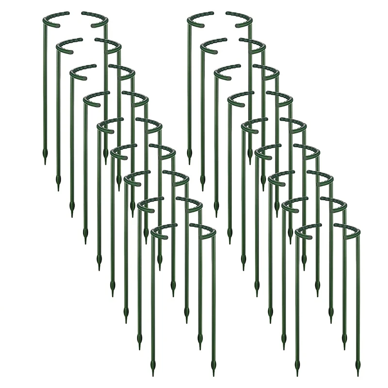 

36Pieces Plant Support Stake Half Round Garden Plant Stakes for Plant Sticks Support Cages for Rose,Tomato,Hydrangea,Etc