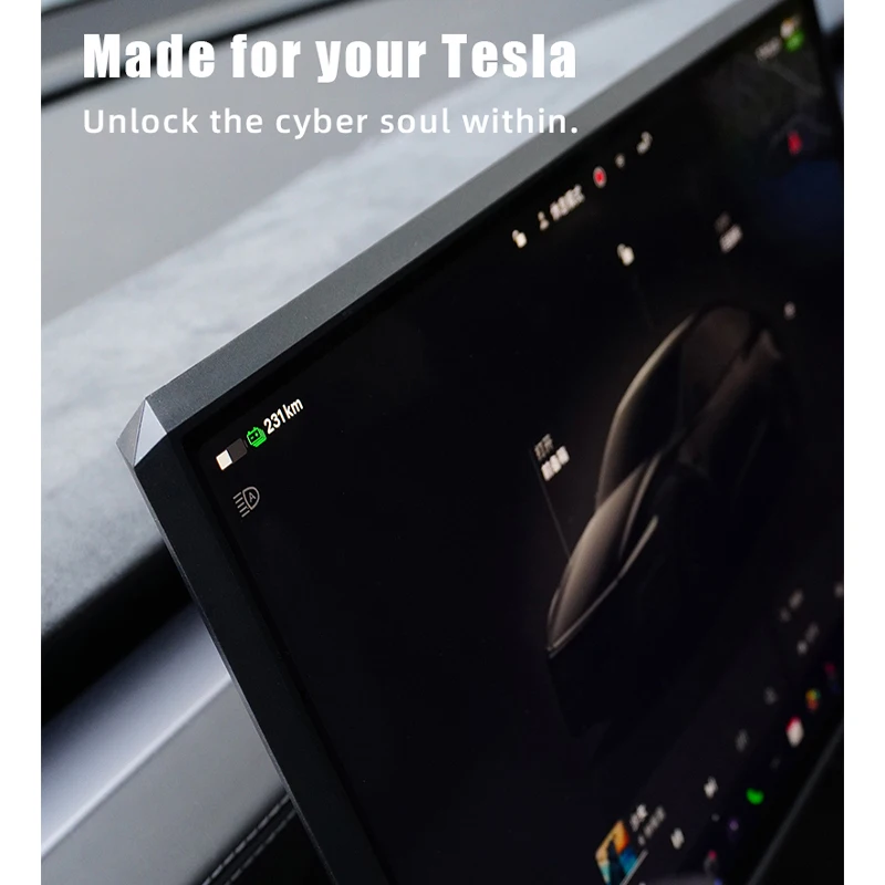 Фото Защитная силиконовая рамка-накладка для навигационного экрана Tesla Model 3 Highland Y Juniper 2023-2025 №2