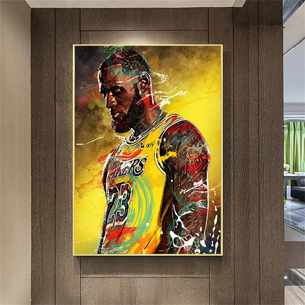 

Basketball Star Pictures Sports Wall Art Poster and Prints Canvas Paintings for Living Room Bedroom Modern Home Decor Cuadros