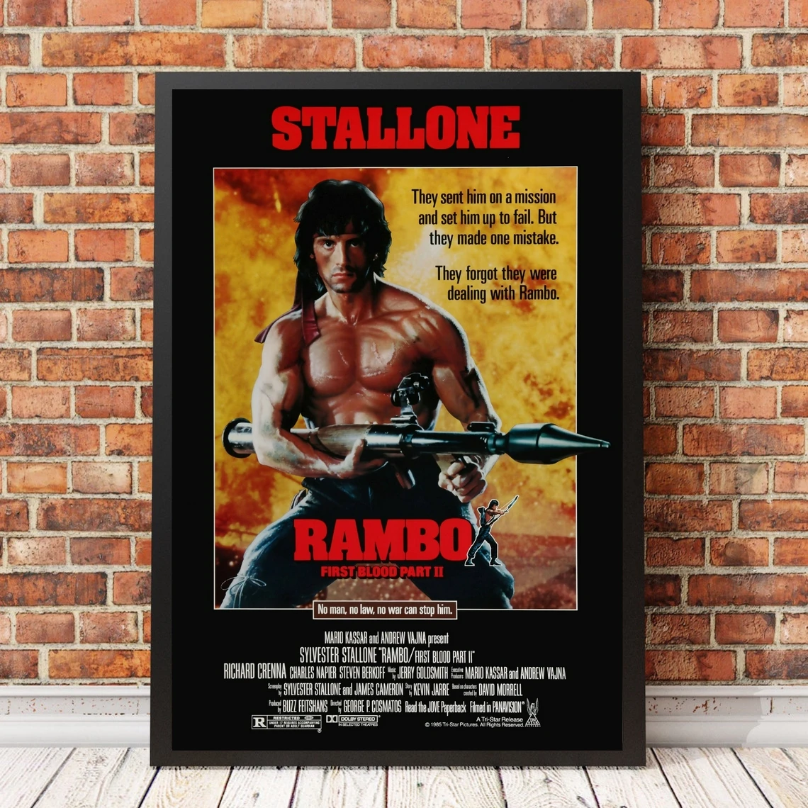 Rambo 3 Movie Poster Prints And Unframed Canvas Home Decoration Painting | &amp Calligraphy