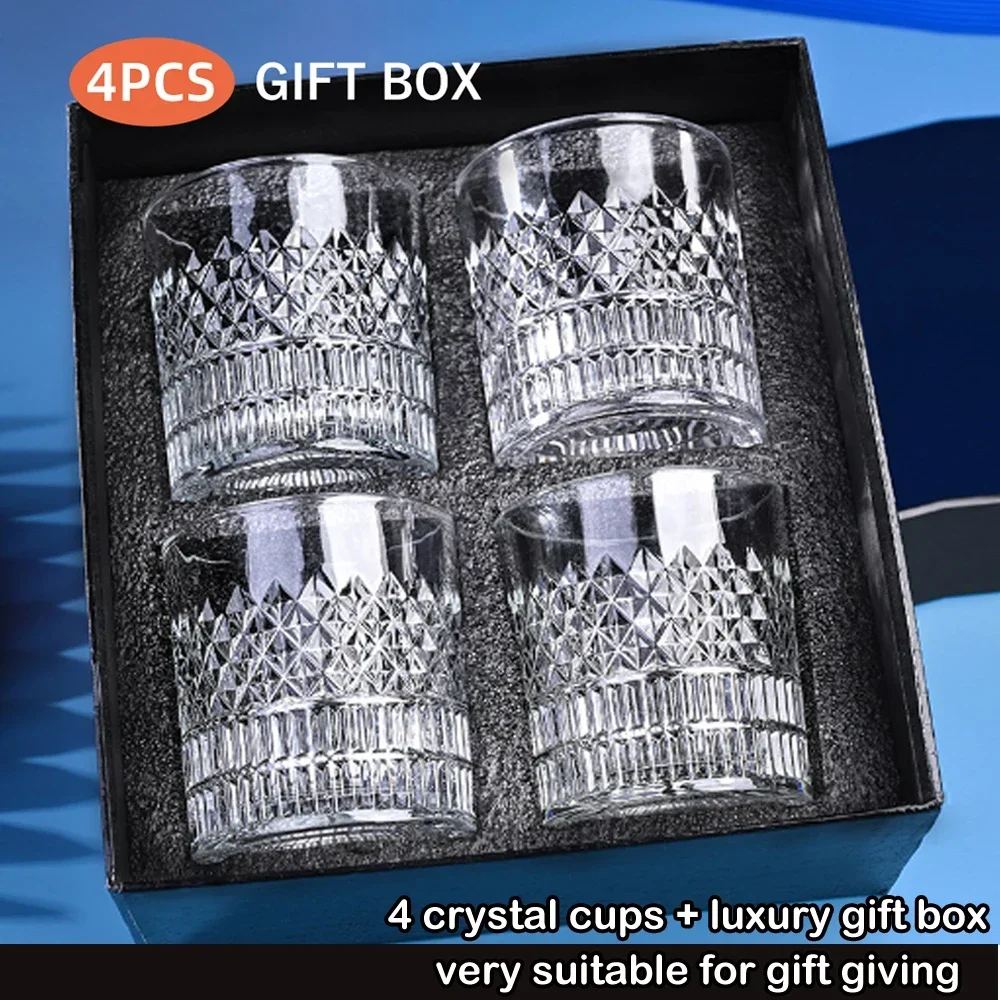 

Набор Из 4 Прозрачных Хрустальных Бокалов Для Виски На 11 Унций, Идеально Подходящих Для Шотландского Виски И Коктейлей