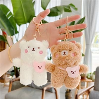 13cm kawaii bear keychain plushie anime plush soft toy cute room decor cartoon accessories toys for children restless