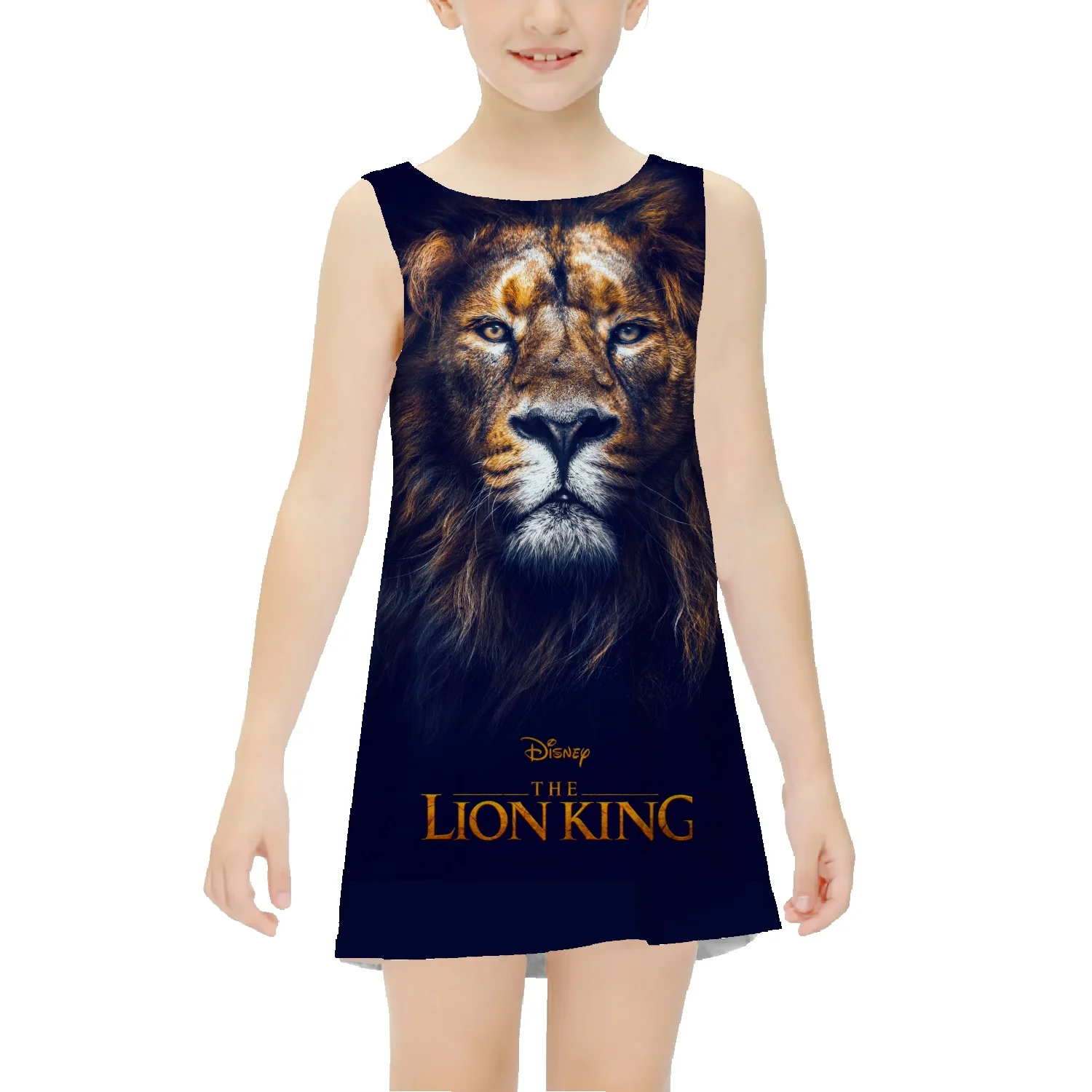 The Lion King girls vest skirt mid-length Korean style fashion summer sports basketball clothes baby girl T-shirt skirt