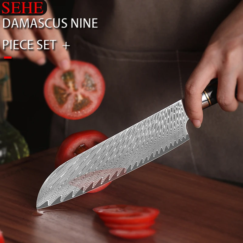 Набор кухонных ножей из дамасской стали 1-9 шт. | Дом и сад