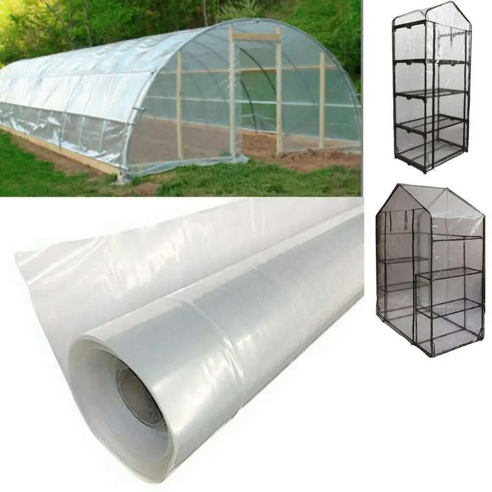 

Garden Greenhouse Transparent Vegetable Greenhouse Agricultural Cultivation Plastic Cover Film Anti-UV Gardening Protect Plant