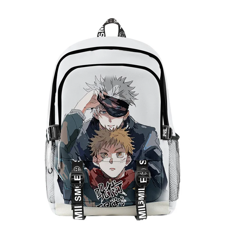 Anime Jujutsu Kaisen Printed Backpack Men Laptop Backpacks 15.6 Oxford High School Bags Teen College Boys Girls Student Backpack