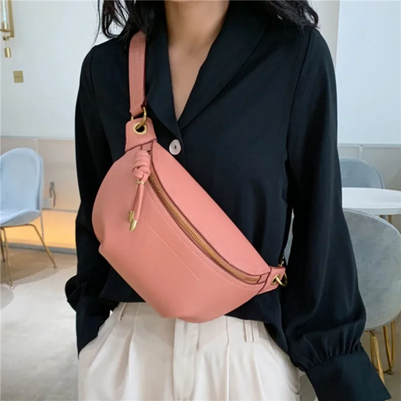 

New Chest Bag Women Girl Summer Street Fanny Packs 2022 Trend Large Capacity Travel Crossbody Bag Female Solid Color Belt Pouch