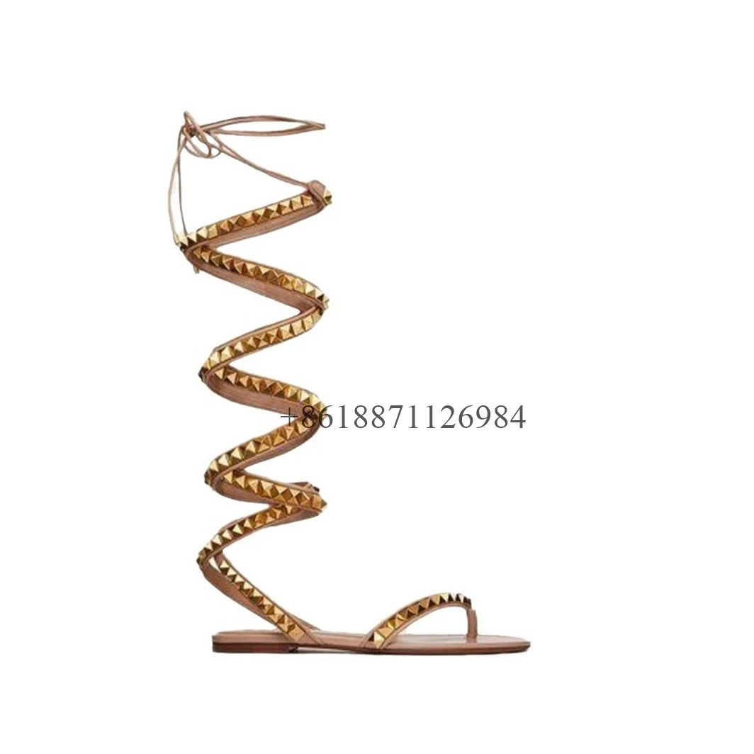 Сандалии женские с круглым носком босоножки перекрестными ремешками и