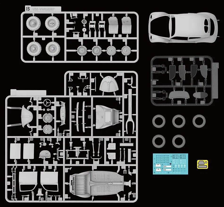 Модель Rye Field 1/35 немецкий автомобиль для персонала тип 82E пластиковый комплект