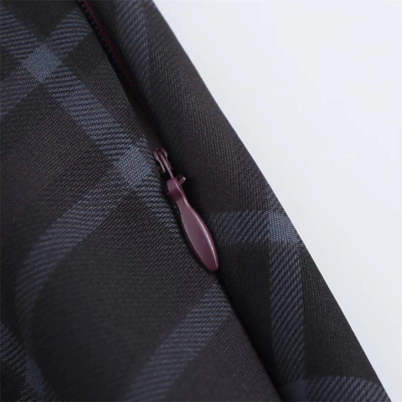 KEYANKETIAN 2024 осенняя новая женская юбка-миди с рисунком Argyle консервативный стиль