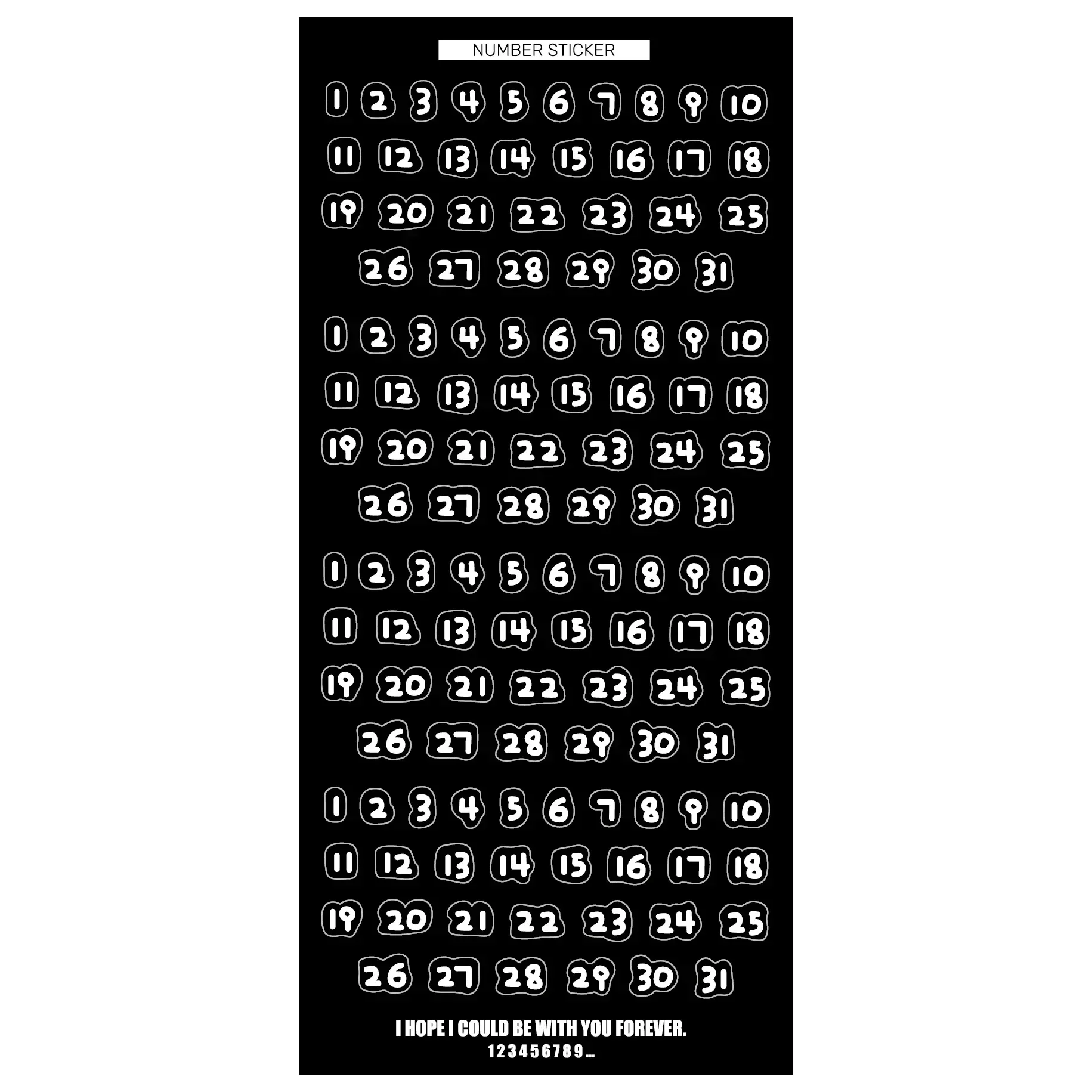 

Набор наклеек с номерами для скрапбукинга