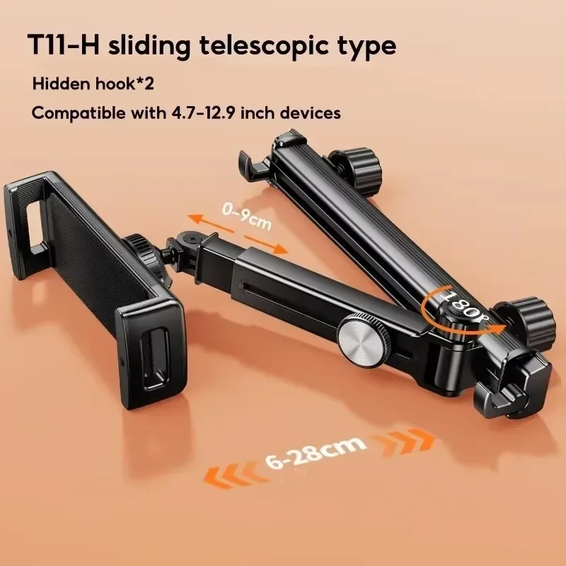 

Автомобильный держатель для телефона Hipacool, спинка сиденья для планшета, подголовник, заднее сиденье с 360° ° Поворотный для 4,7-12,9 дюйма для iPhone iPad Universal