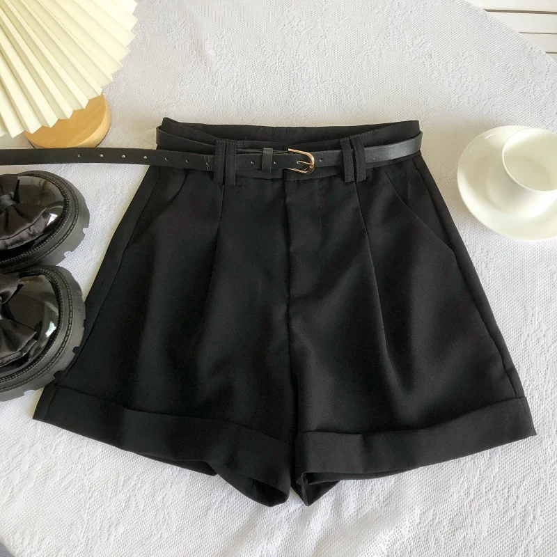 Шорты Matakawa Женские однотонные модные простые базовые свободные брюки в