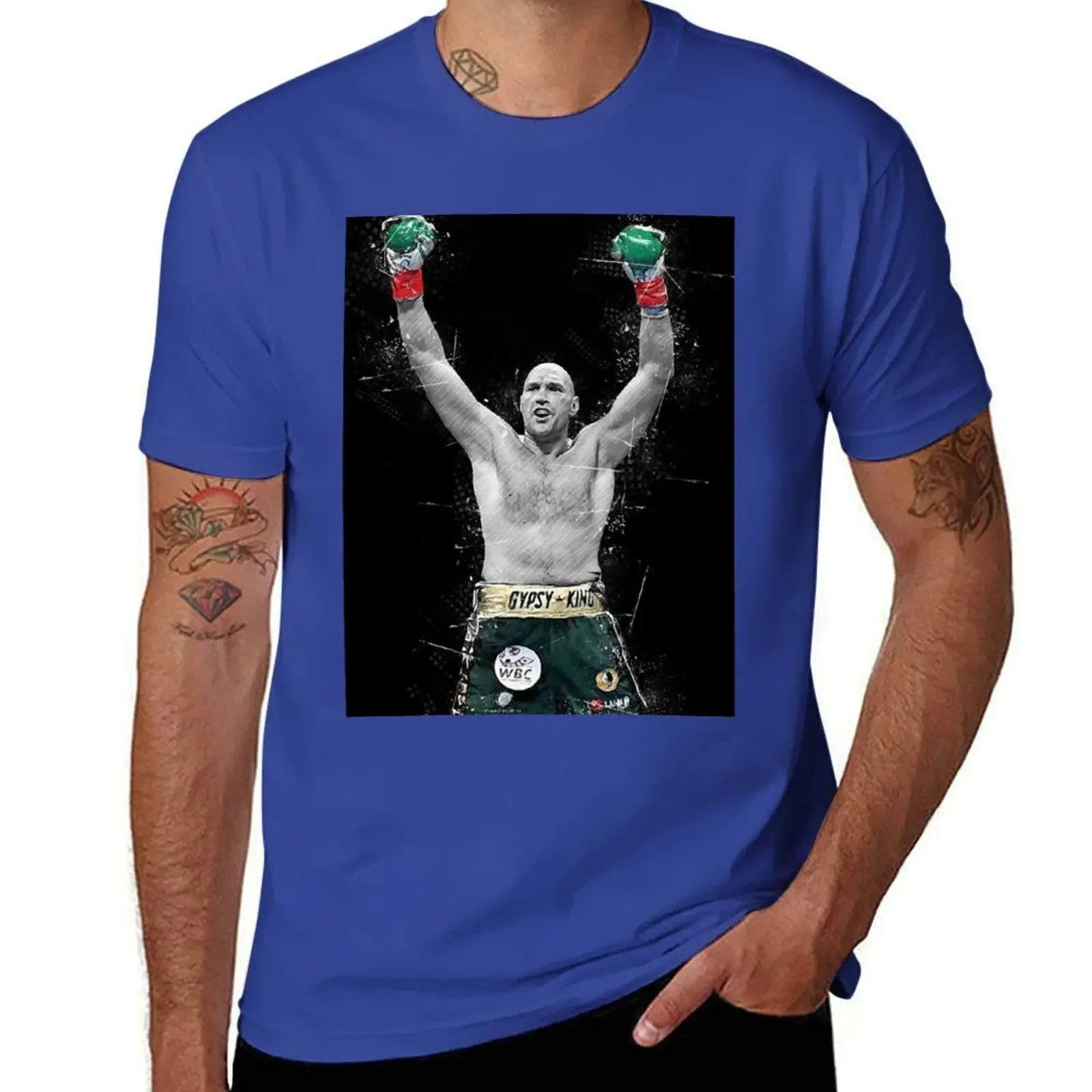 Футболка King Tyson Fury, футболки с графическим рисунком, топы больших размеров, рубашки с графическим рисунком, быстросохнущие винтажные футболки для мужчин (art.: 3920da825cd65) - 3920da825cd65