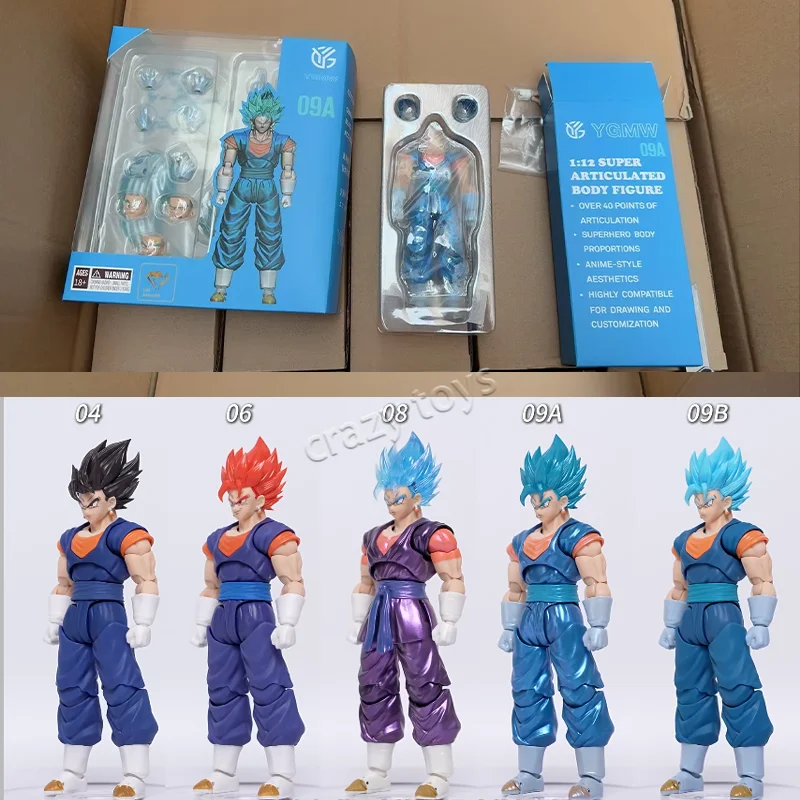 Фото В наличии: Ygmw Studio Octoys Dragon Ball Ultra Blue Vegetto 09A 09B NYCC, коллекционная фигурка с цветовой сопоставкой, модель аниме-персонажа №2