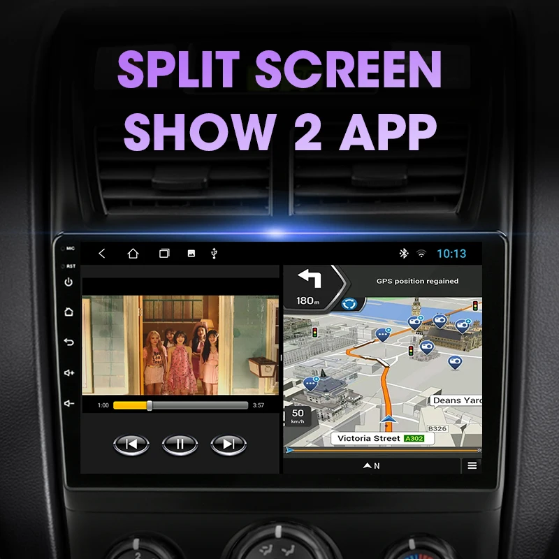 $89.31 JMCQ 2Din Android 11 4G+WiFi Car Radio Multimedia Video Player For Kia Sportage 2 2008-2010 Navigation GPS Head Unit 2 din