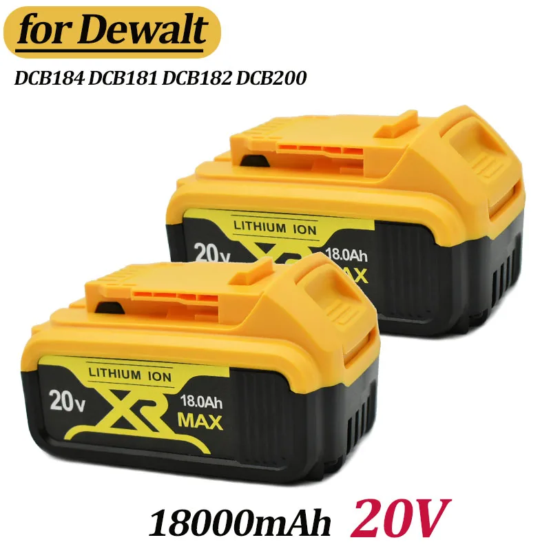 

100% Brand NEW For DeWalt 18V 18.0Ah Rechargeable Power Tools Battery with LED Li-ion Replacement DCB205 DCB204-2 20V DCB206