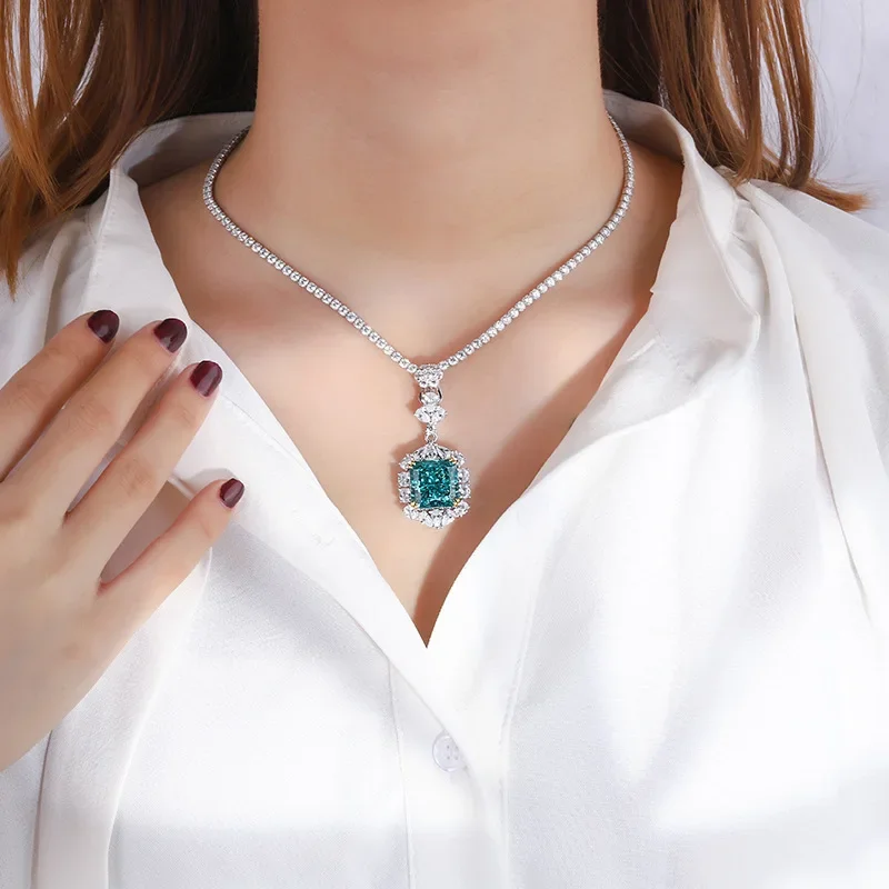 S925 стерлингового серебра цвет драгоценный камень женский высокоуглеродистый