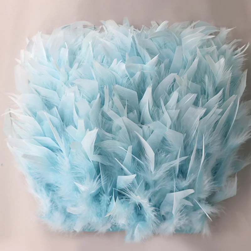 

10Meter Marabou Turkey Feathers Trims Fringes 10-15cm for Sewing Accessories DIY Plumes Ribbons Wedding Clothing Decoration Lace