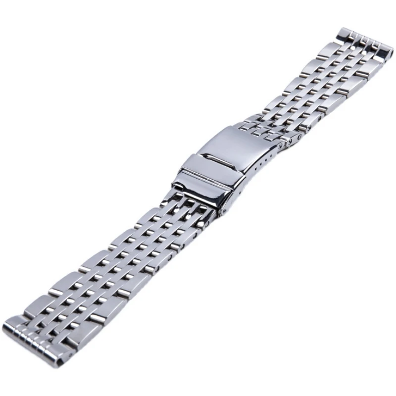 22mm 24mm High Quality Stainless Steel Watchband For Breitling Watch Strap Men's Bracelet Push-Button Hidden Clasp Logo On