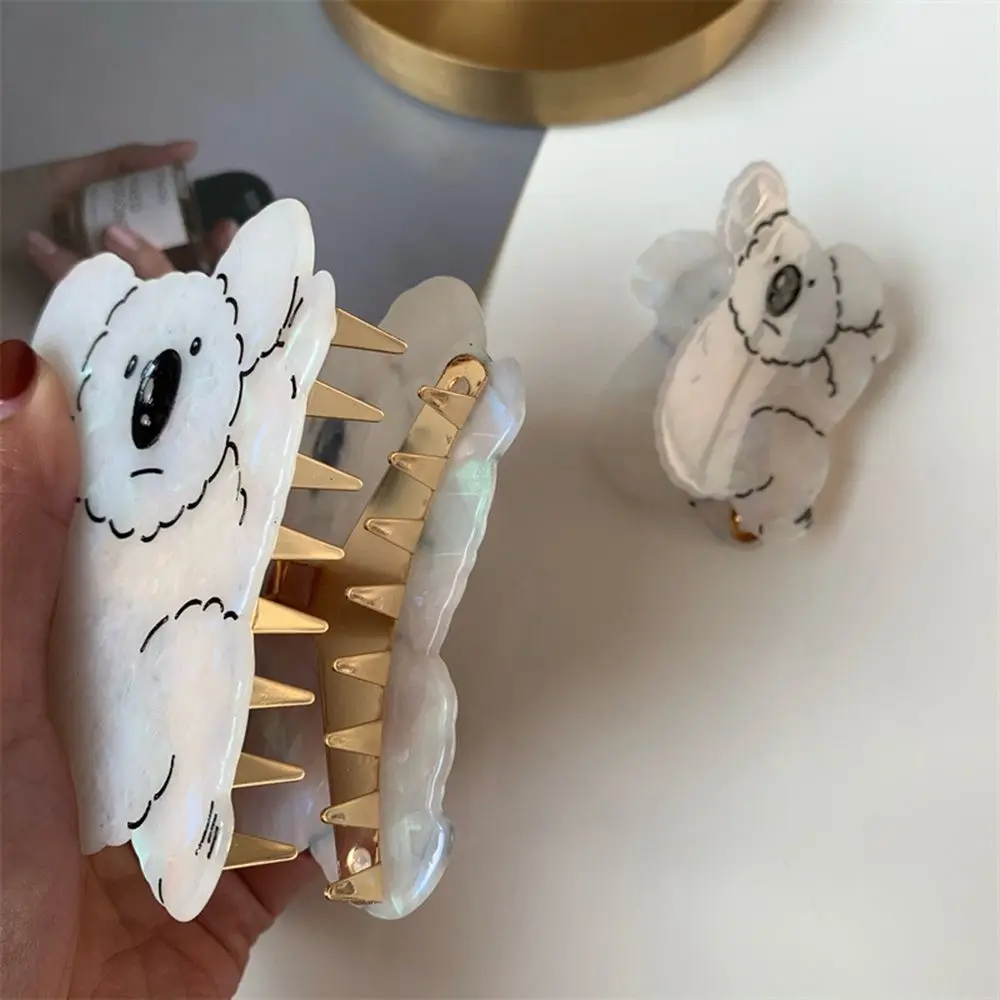

Face Acetic Acid Animal Catoon Girl Female Hair Accessories Women Hair Clips Koala Hair Claw Korean Style Crab Clips