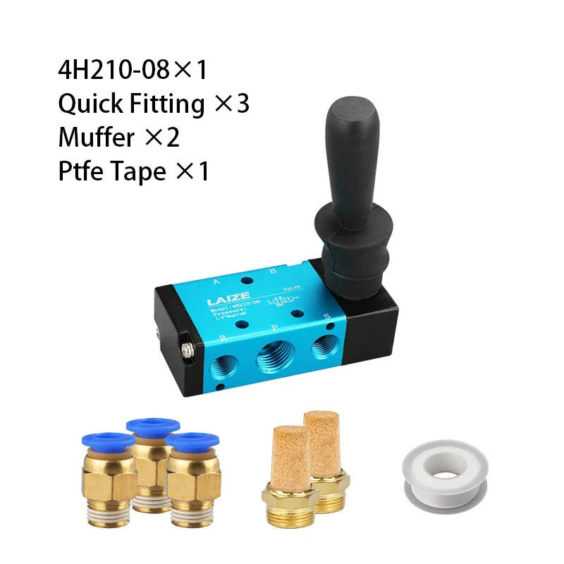 

Ручной пневматический клапан LAIZE 3/2 5/2 Way 3H210-08