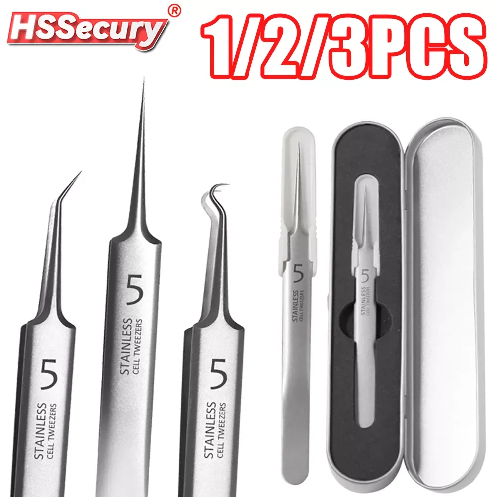 

2023NEW 1/2/3pcs Anti-Static Tweezers German Straight Precision Maintenance Industrial Repair Home Working Eyebrow DIY Tweezer T