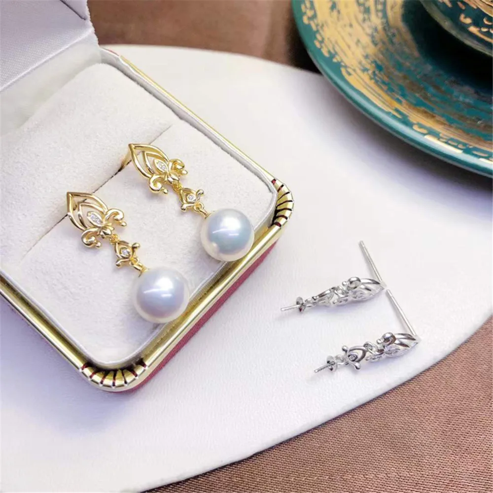 

S925 Sterling Silver Earring Hooks Accessories Gold Silver Ear Studs Ear Hooks Wire For Pearl Earrings Jewelry Making Findings