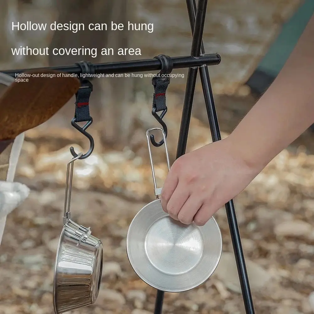 

Steel Travel Cookware Picnic Utensils Camping Cooking Tool Outdoor Tableware Picnic Bowl Tourist Tableware Storage Bowl