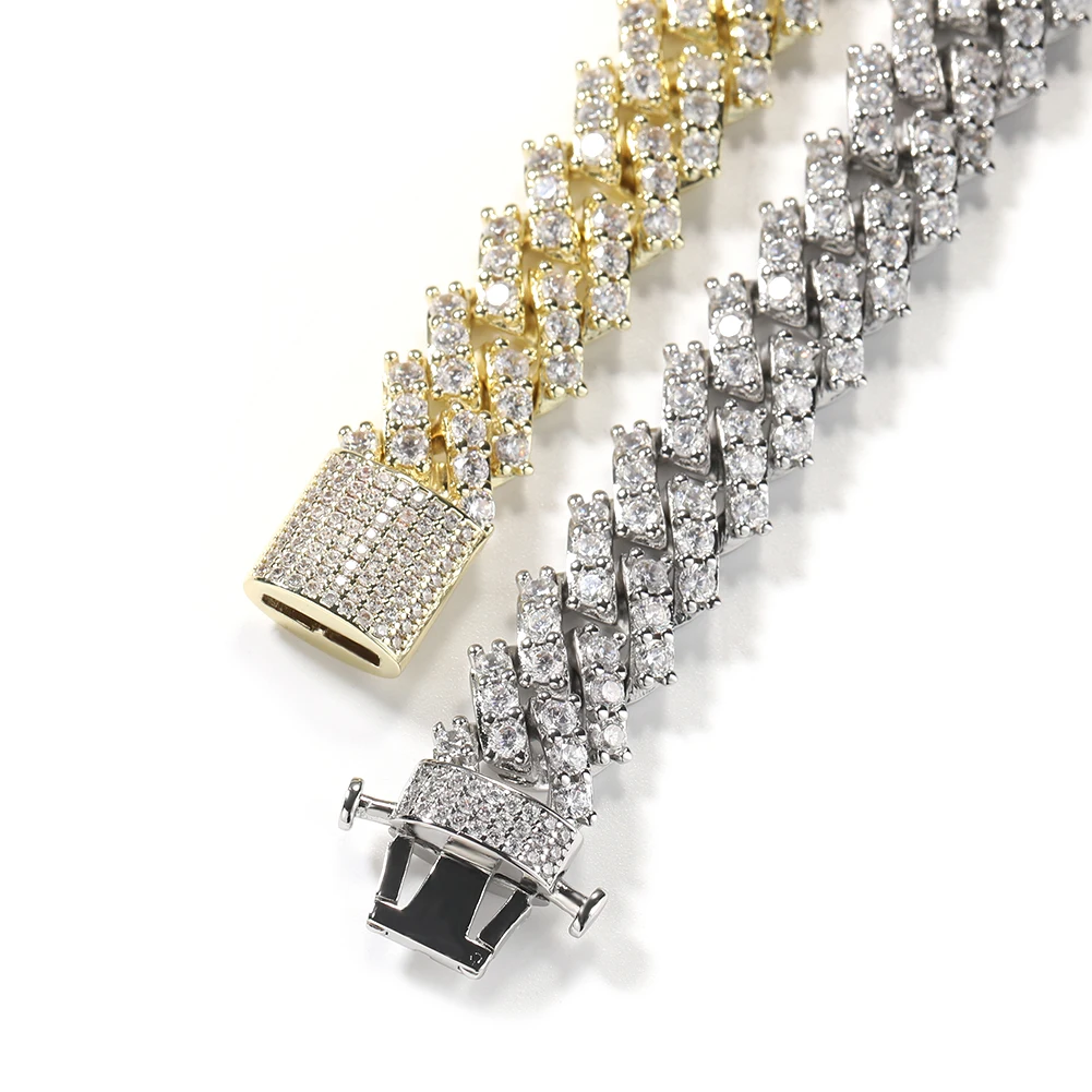 Женский чокер с кубинской звеньем THE BLING KING украшение кубическим цирконием в