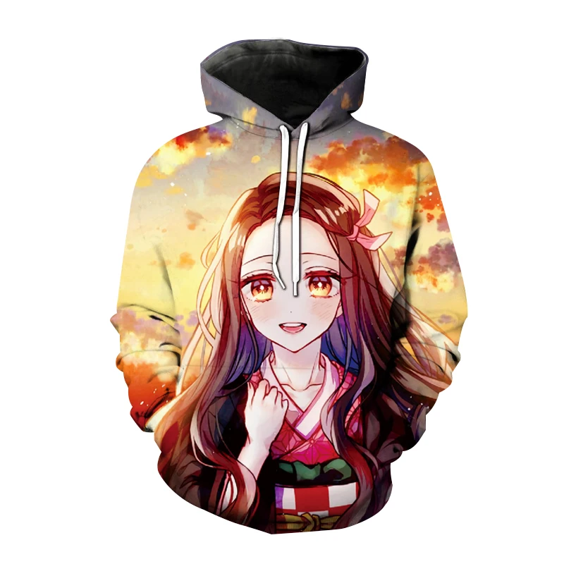 

2023 Demon Slayer Hoodies 3d Printing Spring and Autumn Anime Men and Women's Fashion Hooded Sweatshirt Casual Hip-Hop Pullover