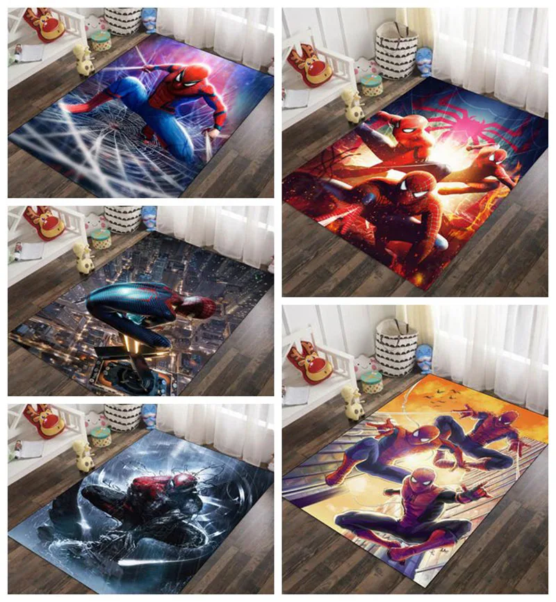 

Spiderman Carpet large Rug For living Room Bathroom Entrance Doormat Bath Indoor Floor Rugs Absorbent Mat Anti-slip Kitchen Rug