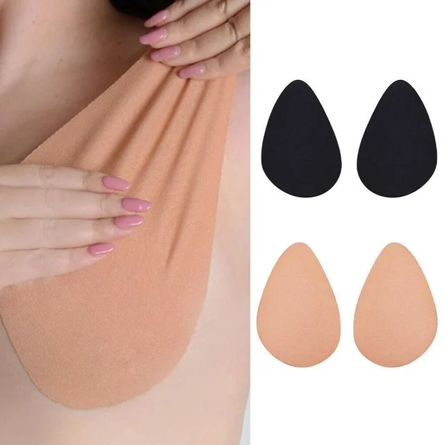 1 Pair Women Large Size Adhesive Bra Water Drop Shaped Invisible Breast Pads Silicone Lifting Nipple Cover Push Up Chest Sticker 5