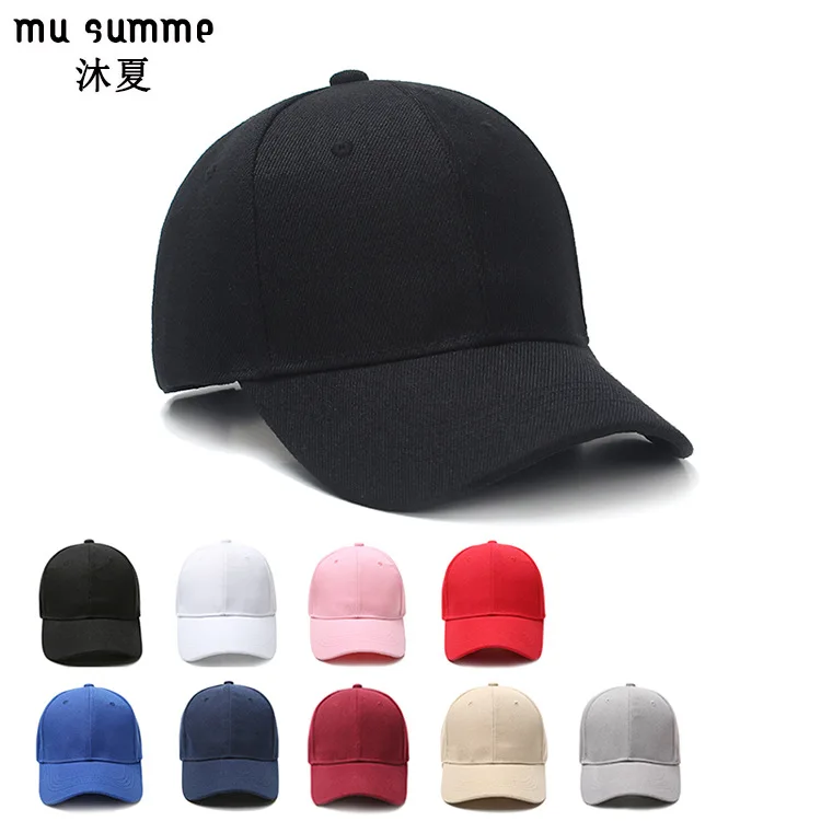 

Однотонная шапка для весны и лета, Черная мужская бейсбольная Кепка от солнца, Корейская версия кепки с изогнутыми полями и утопленным язык...