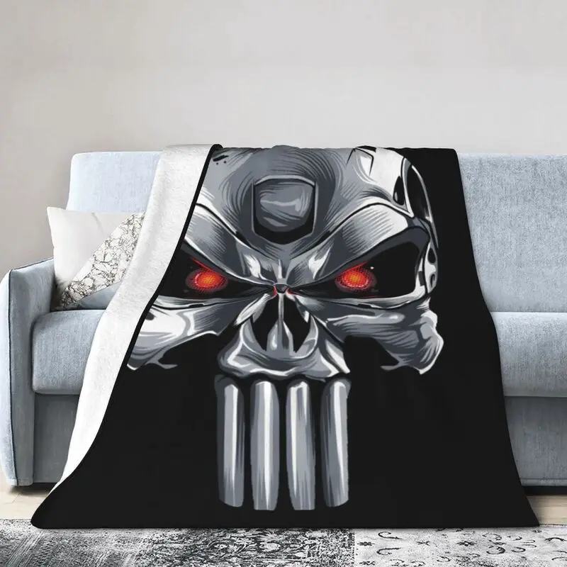 

Крутое одеяло с 3D принтом черепа s, дышащее мягкое Фланелевое зимнее одеяло с роботом-солдатиком, покрывало для дивана, постельное белье для ...