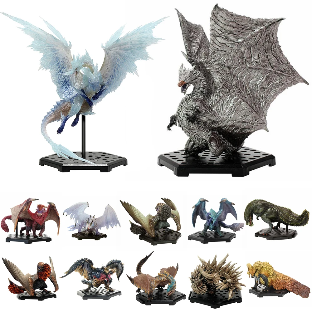 Monstro caçador mundo iceborne figura modelos de pvc dragão quente figura de ação decoração brinquedo modelo