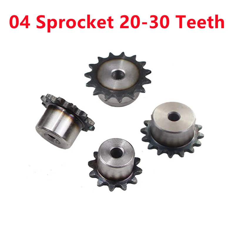 

1PCS 04C Chain 45# Steel 20/21/22/23/24/2/26/27/28/30 Tooth 8mm Bore Pitch 6.35mm Industrial Sprocket Wheel Chain Drive Sprocket