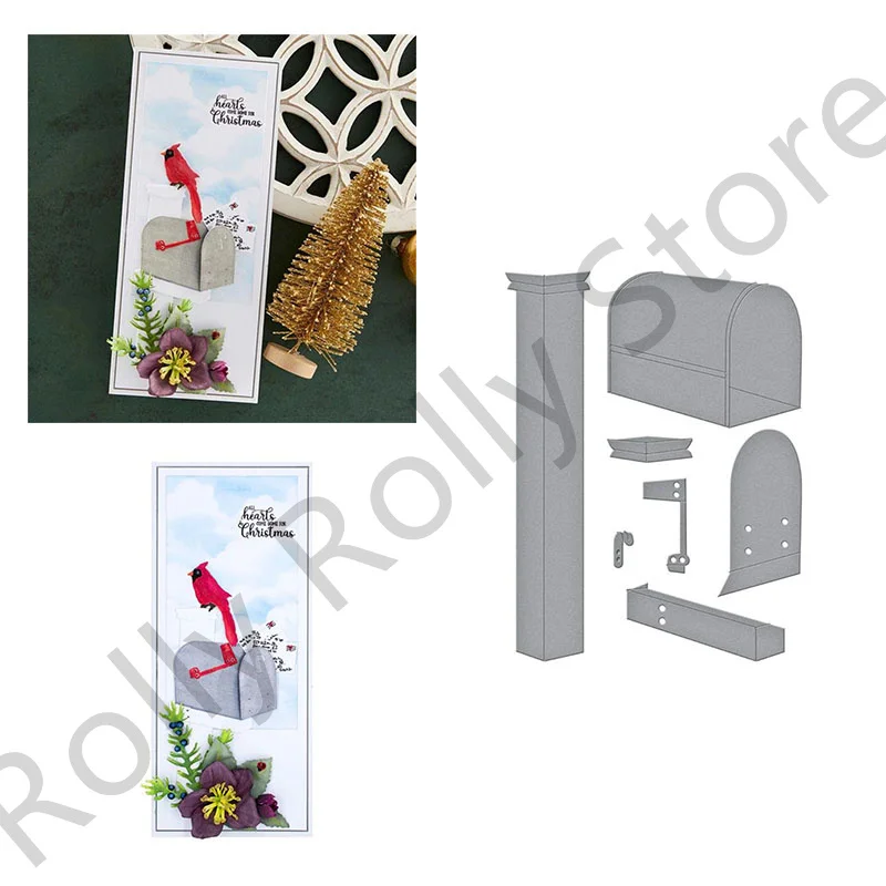 

Metal Cutting Dies Scrapbook Dies DIY Craft Templates Embossing Craft Handmade Album Cards 2022 New Mailbox Split Dies