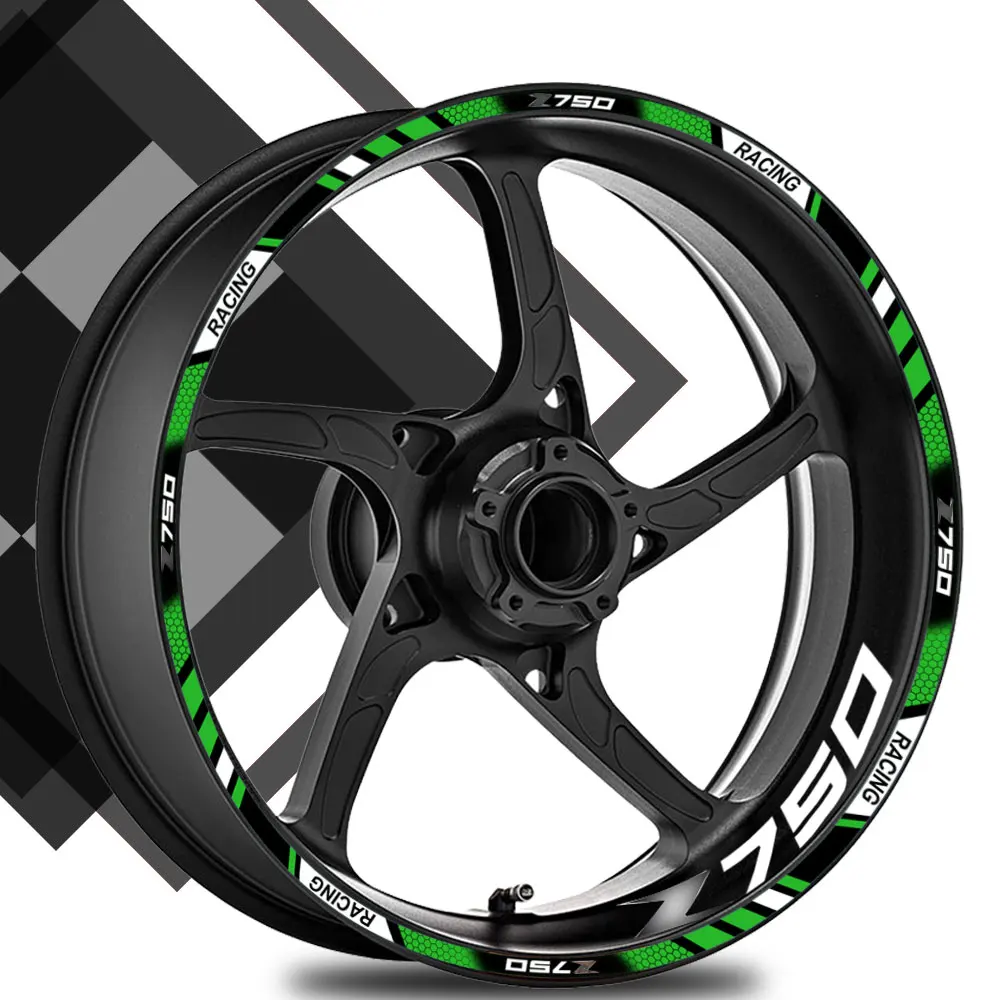 

Reflective Motorcycle Accessories Wheel Sticker Inside of Hub Decals Rim Stripe Tape Decorative LOGO For Kawasaki Z750