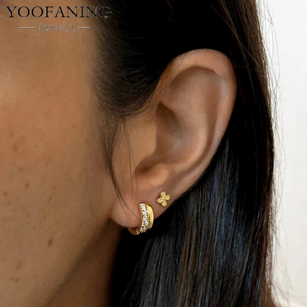 Серьги YOOFANING 2026: Новые, роскошные, с белым односторонним цирконом, на серебряной игле 925 пробы, модные и элегантные женские украшения (art.: 3920db7c820fd) - 3920db7c820fd