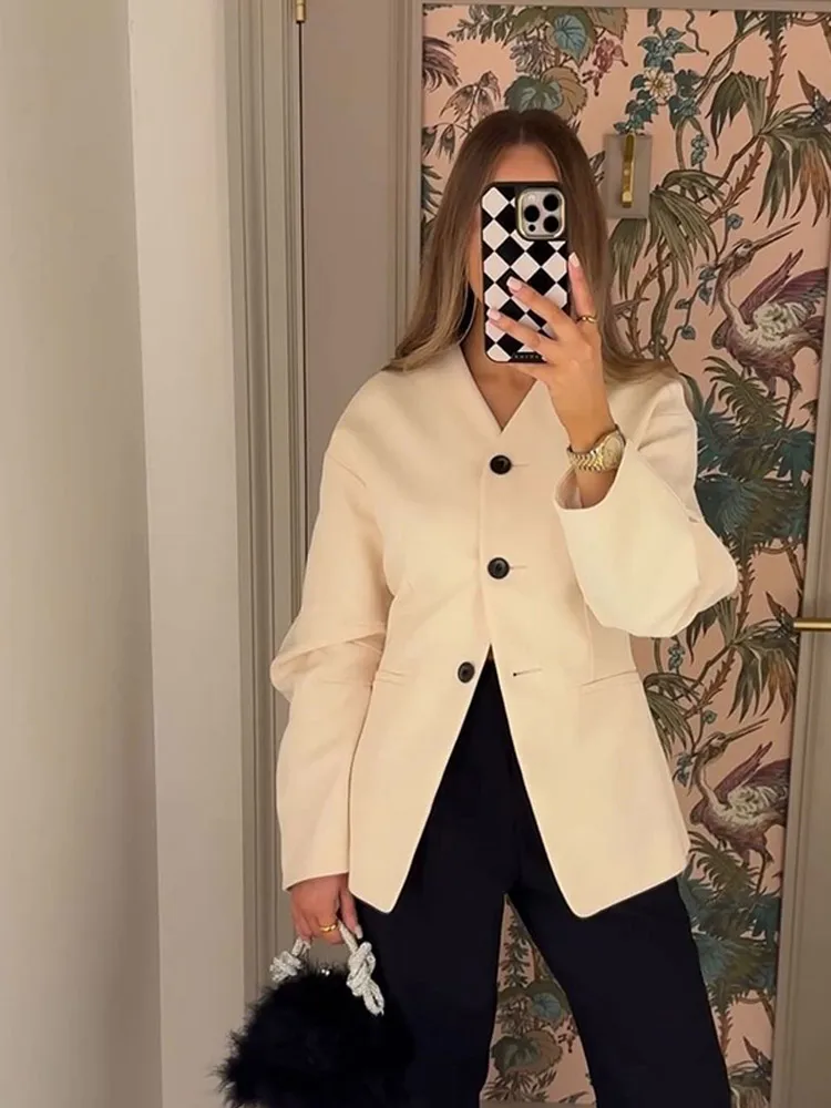 Женская элегантная однобортная шерстяная куртка модное облегающее тонкое