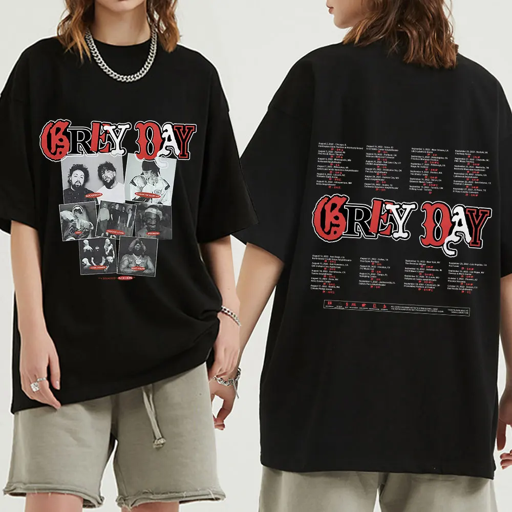 

Rapper $uicideboy$ Grey Day Tour Graphic Print T Shirts Men's Short Sleeve Tee Shirt Suicideboys Hip Hop Gothic T-shirt Oversize