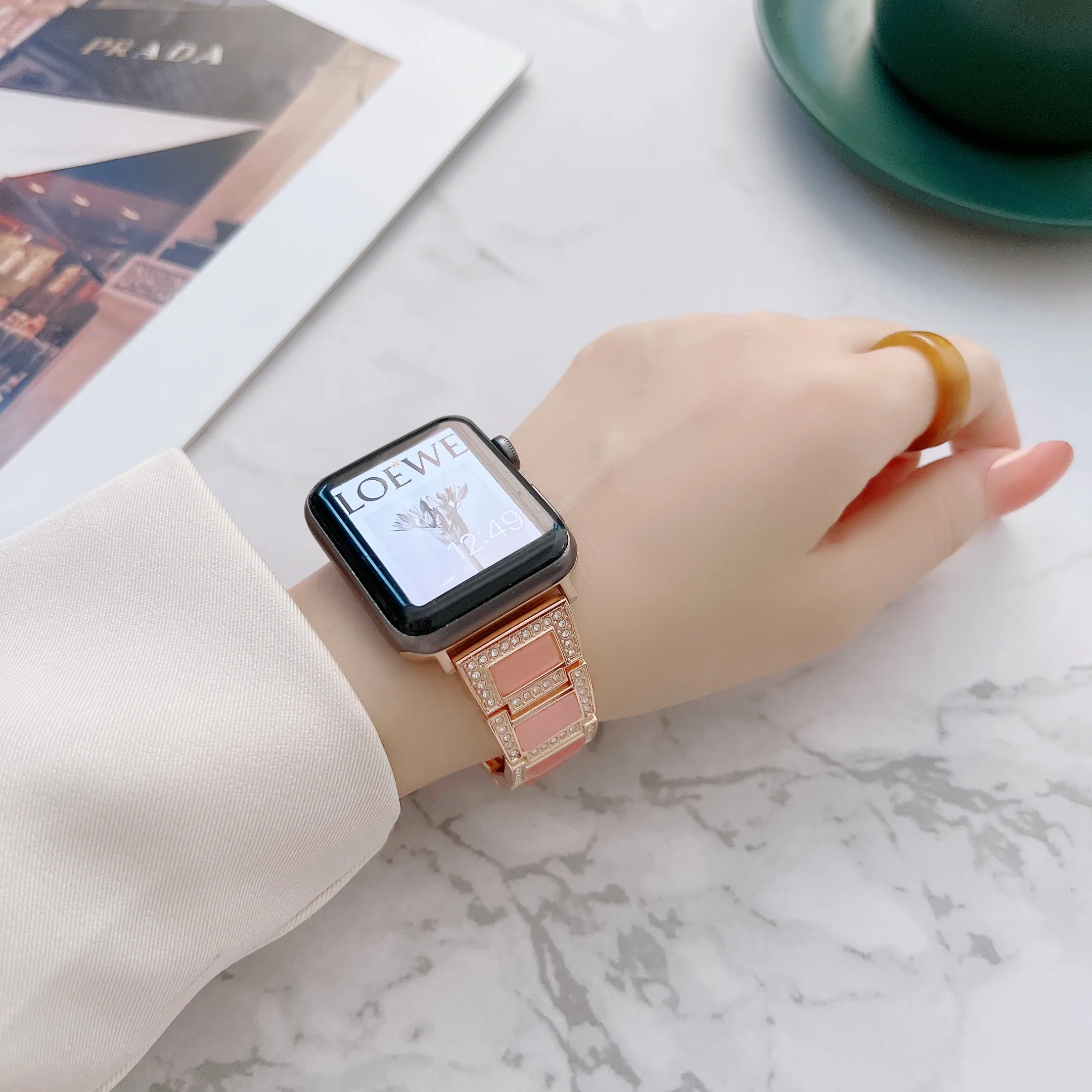 high-quality Stainless Steel strap For Apple Watch series 7 band 41mm 45mm Bracelet Metal band for iwatch 6 5 4 44mm 40mm Correa