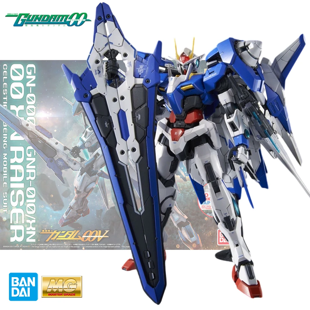 Bandai натуральная GUNDAM MG 1/100 GN-0000 + GNR-010/XN 00 XN RAISER аниме фигурка в сборе игрушки модель