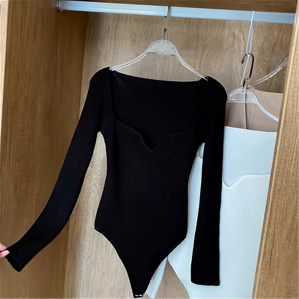 

Женский трикотажный свитер с V-образным вырезом, длинным рукавом