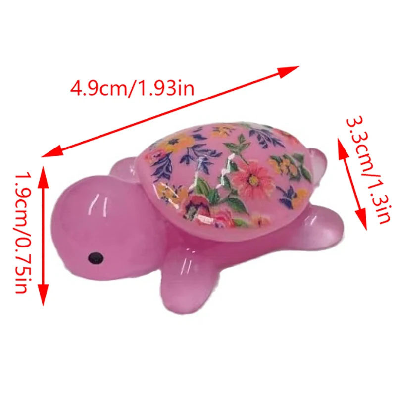 Многоцветная Светящаяся Фигурка Черепахи Ночник Полимерный Аксессуар Из Смолы